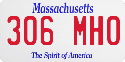 MA license plate 306MH0