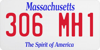 MA license plate 306MH1