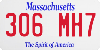 MA license plate 306MH7