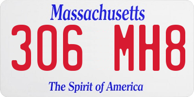 MA license plate 306MH8
