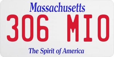 MA license plate 306MI0