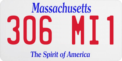 MA license plate 306MI1
