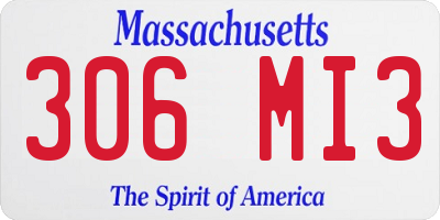 MA license plate 306MI3