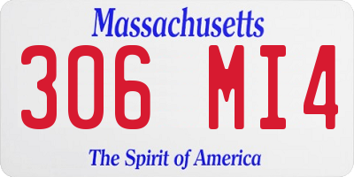 MA license plate 306MI4