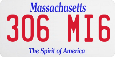MA license plate 306MI6
