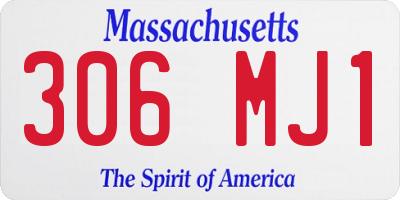MA license plate 306MJ1