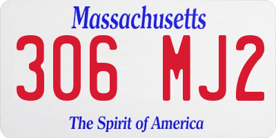 MA license plate 306MJ2