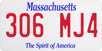 MA license plate 306MJ4