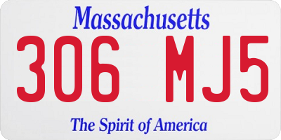 MA license plate 306MJ5