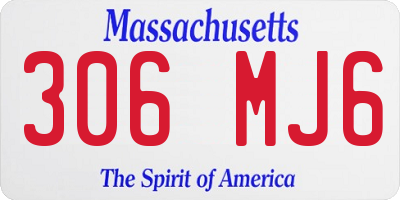 MA license plate 306MJ6