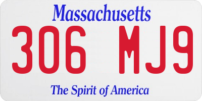 MA license plate 306MJ9