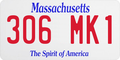 MA license plate 306MK1