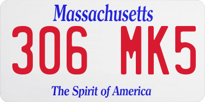 MA license plate 306MK5