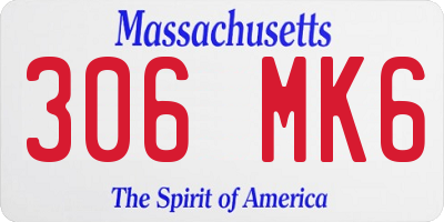 MA license plate 306MK6