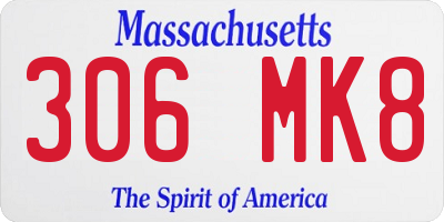 MA license plate 306MK8