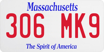 MA license plate 306MK9