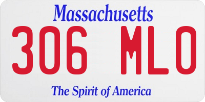 MA license plate 306ML0