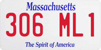 MA license plate 306ML1