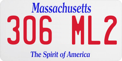 MA license plate 306ML2