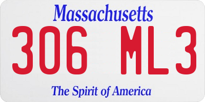 MA license plate 306ML3