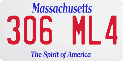 MA license plate 306ML4