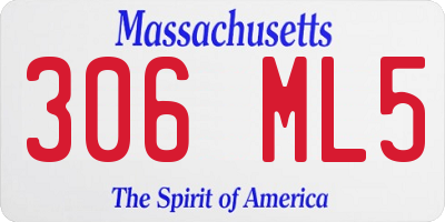 MA license plate 306ML5