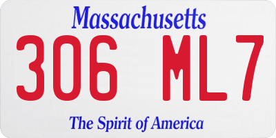 MA license plate 306ML7