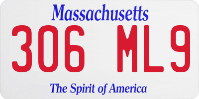 MA license plate 306ML9