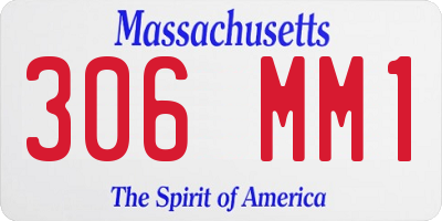 MA license plate 306MM1