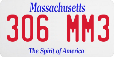 MA license plate 306MM3
