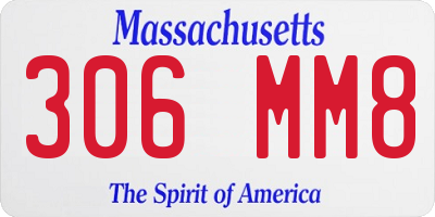 MA license plate 306MM8