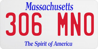 MA license plate 306MN0
