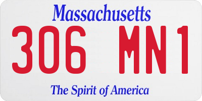 MA license plate 306MN1
