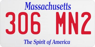 MA license plate 306MN2