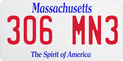 MA license plate 306MN3