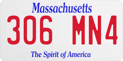MA license plate 306MN4