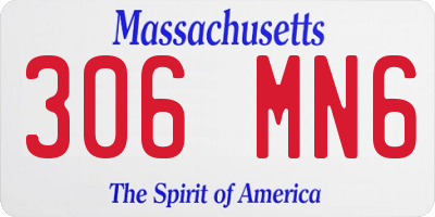 MA license plate 306MN6
