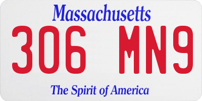 MA license plate 306MN9