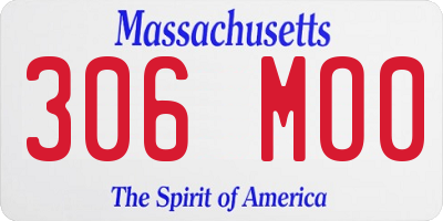 MA license plate 306MO0
