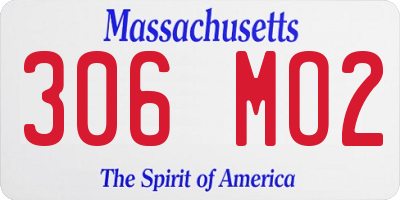 MA license plate 306MO2