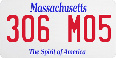 MA license plate 306MO5