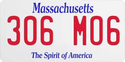 MA license plate 306MO6