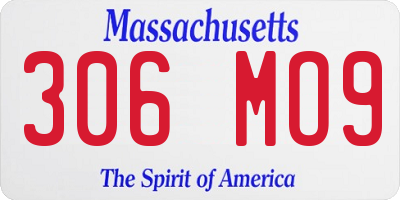 MA license plate 306MO9