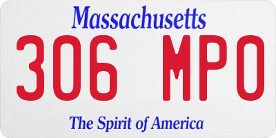 MA license plate 306MP0