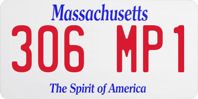 MA license plate 306MP1