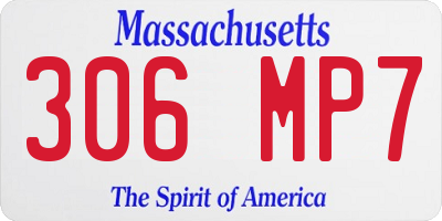 MA license plate 306MP7