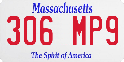 MA license plate 306MP9