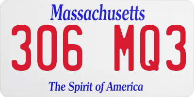 MA license plate 306MQ3