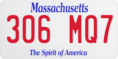 MA license plate 306MQ7