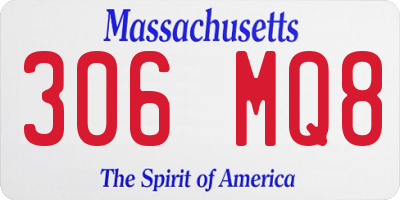 MA license plate 306MQ8